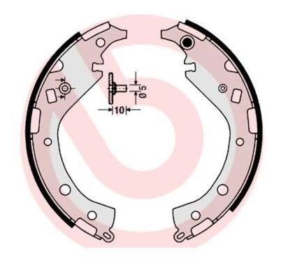 S 83 549
BREMBO
Zestaw szczęk hamulcowych
