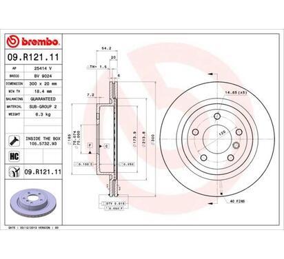 09.R121.11
BREMBO
Tarcza hamulcowa
