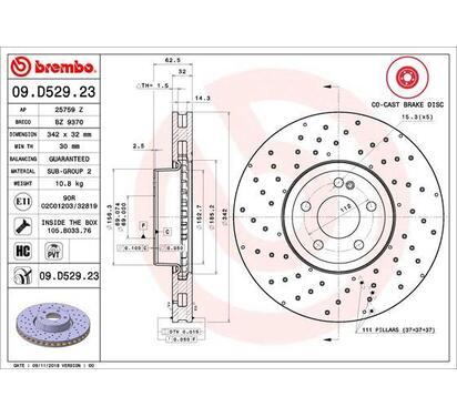 09.D529.23
BREMBO
Tarcza hamulcowa
