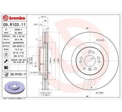 09.R103.11
BREMBO
Tarcza hamulcowa
