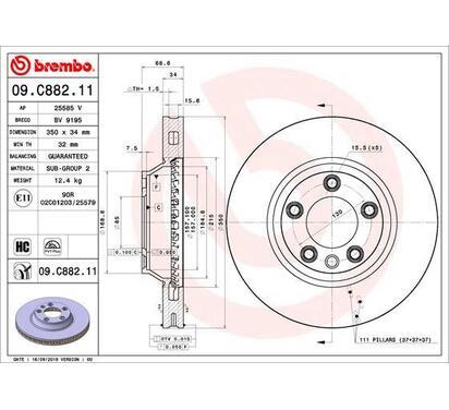 09.C882.11
BREMBO
Tarcza hamulcowa
