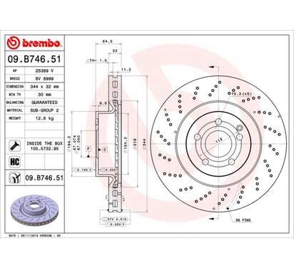 09.B746.51
BREMBO
Tarcza hamulcowa
