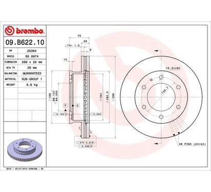 09.B622.10
BREMBO
Tarcza hamulcowa
