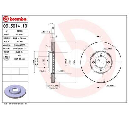 09.5614.10
BREMBO
Tarcza hamulcowa
