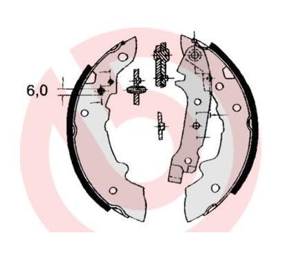 S 68 508
BREMBO
Zestaw szczęk hamulcowych
