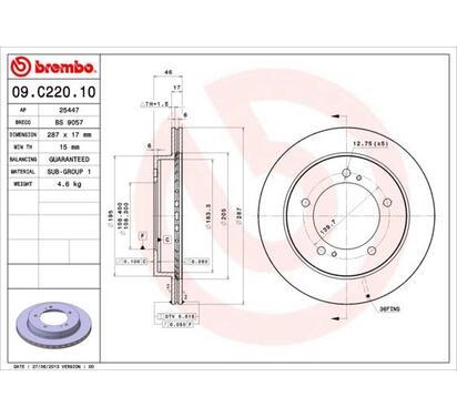 09.C220.10
BREMBO
Tarcza hamulcowa
