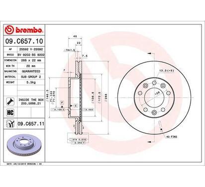 09.C657.11
BREMBO
Tarcza hamulcowa
