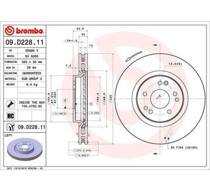 09.D228.11
BREMBO
Tarcza hamulcowa
