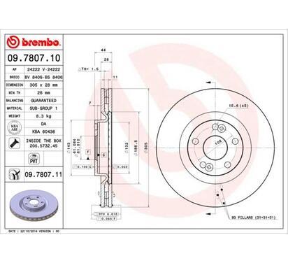 09.7807.11
BREMBO
Tarcza hamulcowa
