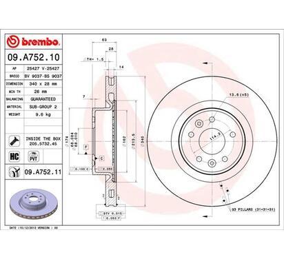 09.A752.11
BREMBO
Tarcza hamulcowa
