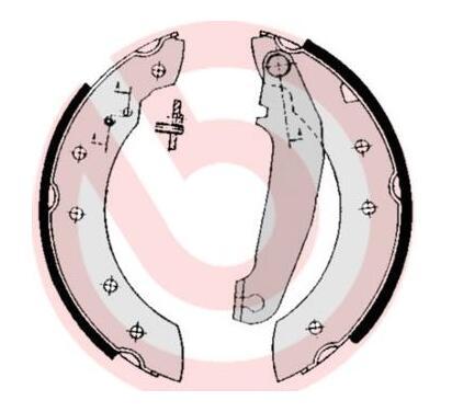 S 86 502
BREMBO
Zestaw szczęk hamulcowych
