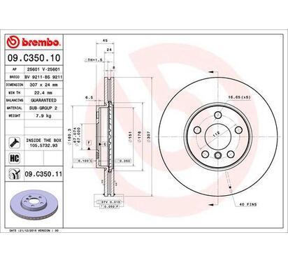 09.C350.11
BREMBO
Tarcza hamulcowa
