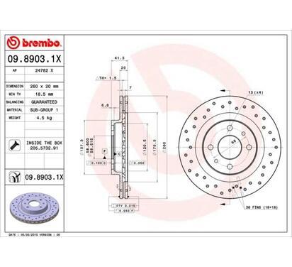 09.8903.1X
BREMBO
Tarcza hamulcowa
