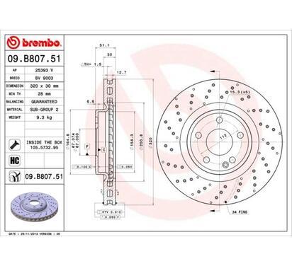 09.B807.51
BREMBO
Tarcza hamulcowa
