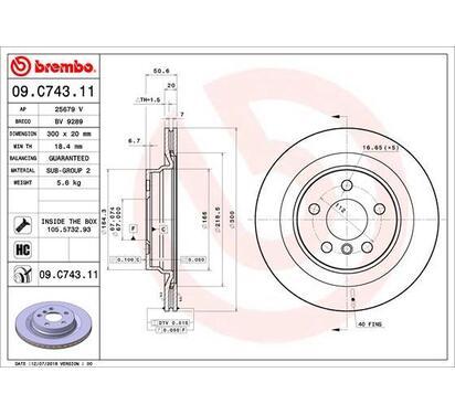 09.C743.11
BREMBO
Tarcza hamulcowa
