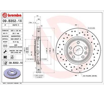 09.B352.1X
BREMBO
Tarcza hamulcowa
