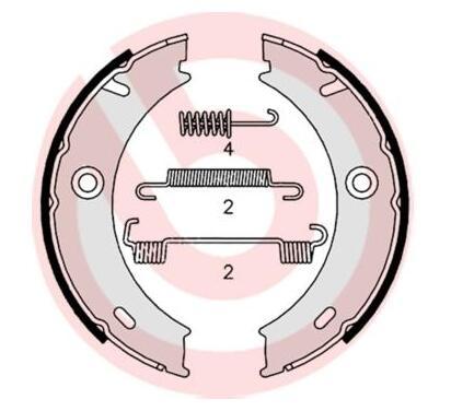 S 50 512
BREMBO
Zestaw szczęk hamulcowych, hamulec postojowy
