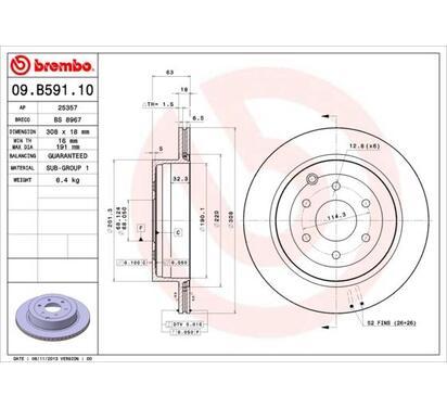 09.B591.10
BREMBO
Tarcza hamulcowa
