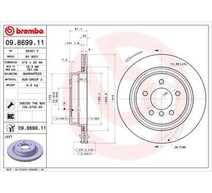 09.8699.11
BREMBO
Tarcza hamulcowa
