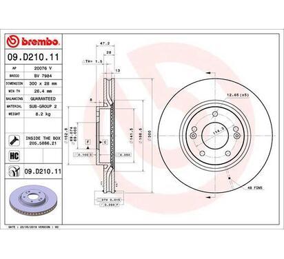 09.D210.11
BREMBO
Tarcza hamulcowa
