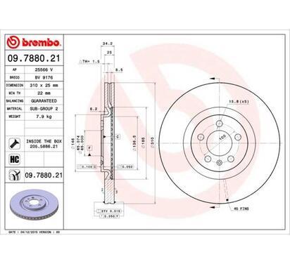 09.7880.21
BREMBO
Tarcza hamulcowa
