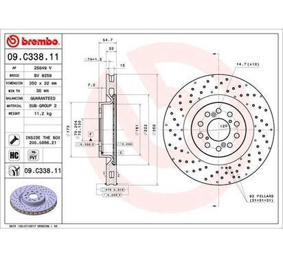 09.C338.11
BREMBO
Tarcza hamulcowa
