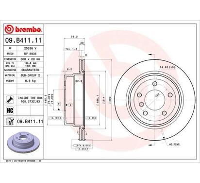 09.B411.11
BREMBO
Tarcza hamulcowa
