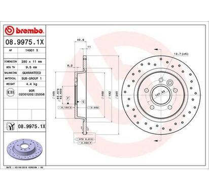 08.9975.1X
BREMBO
Tarcza hamulcowa
