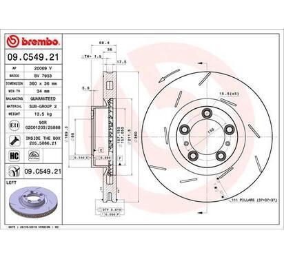 09.C549.21
BREMBO
Tarcza hamulcowa
