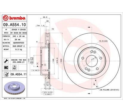 09.A554.11
BREMBO
Tarcza hamulcowa
