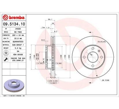 09.5134.10
BREMBO
Tarcza hamulcowa
