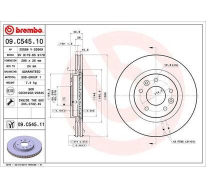 09.C545.11
BREMBO
Tarcza hamulcowa
