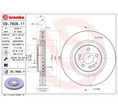 09.7606.11
BREMBO
Tarcza hamulcowa
