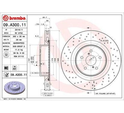 09.A300.11
BREMBO
Tarcza hamulcowa
