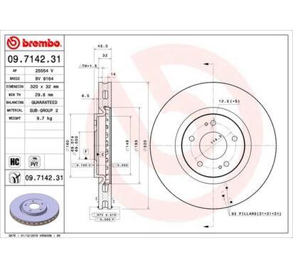 09.7142.31
BREMBO
Tarcza hamulcowa
