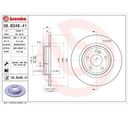 08.B348.41
BREMBO
Tarcza hamulcowa
