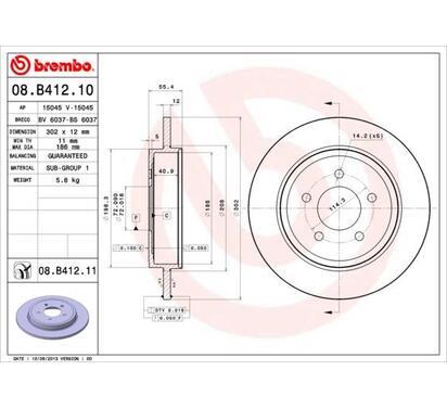 08.B412.11
BREMBO
Tarcza hamulcowa
