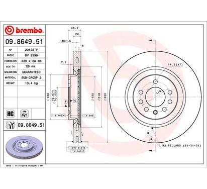 09.8649.51
BREMBO
Tarcza hamulcowa
