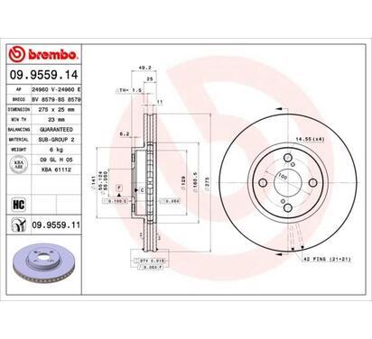 09.9559.11
BREMBO
Tarcza hamulcowa
