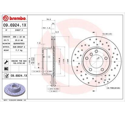 09.6924.1X
BREMBO
Tarcza hamulcowa
