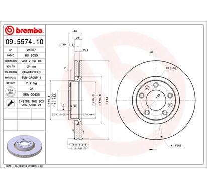 09.5574.10
BREMBO
Tarcza hamulcowa
