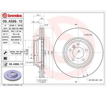 09.A599.11
BREMBO
Tarcza hamulcowa
