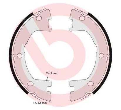 S A6 506
BREMBO
Zestaw szczęk hamulcowych, hamulec postojowy
