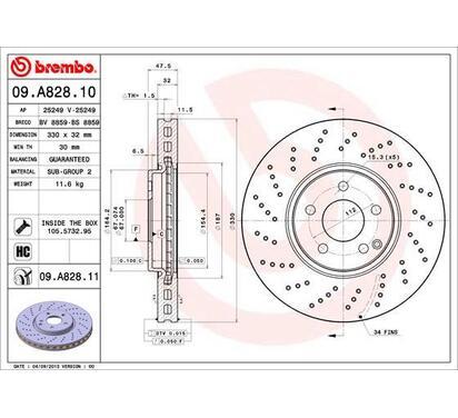 09.A828.11
BREMBO
Tarcza hamulcowa
