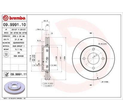 09.9991.11
BREMBO
Tarcza hamulcowa
