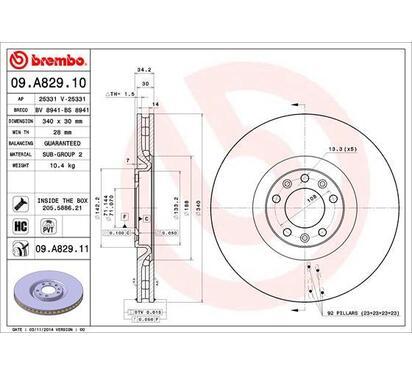 09.A829.11
BREMBO
Tarcza hamulcowa
