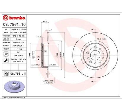 08.7861.11
BREMBO
Tarcza hamulcowa
