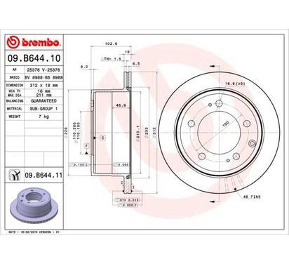 09.B644.11
BREMBO
Tarcza hamulcowa
