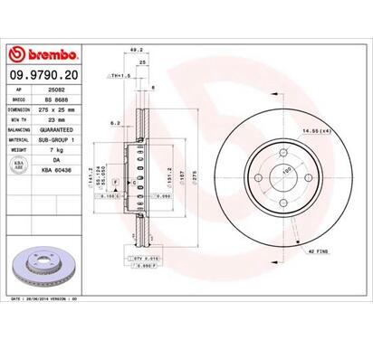 09.9790.20
BREMBO
Tarcza hamulcowa
