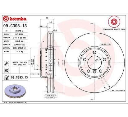 09.C393.13
BREMBO
Tarcza hamulcowa
